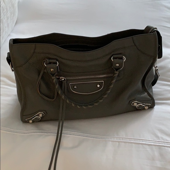 balenciaga gray city bag